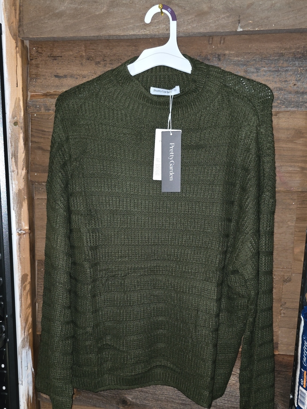 Men's Olive Green Knit Sweater